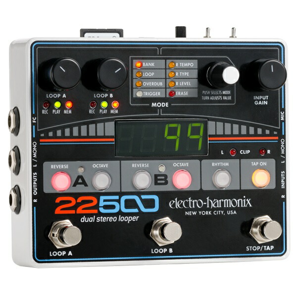 【ポイント5倍】【送料込】【国内正規品】electro-harmonix エレクトロハーモニックス 22500 Dual Stereo Looper ルーパー