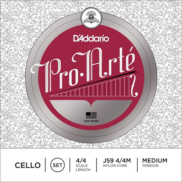 D'Addario J59 4 4M PROARTE SET MED チェロ弦 セット