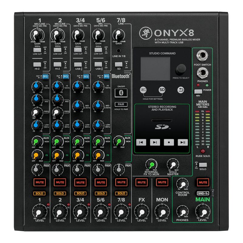 Mackie マッキー Onyx8 8ch マルチトラックレコーディング USB I O内蔵 プレミアム アナログミキサー