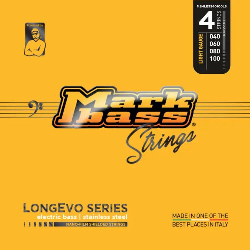 【ポイント5倍】【メール便・送料無料・代引不可】【1セット】Markbass マークベース MAK-S/4LESS40100 ベース弦 40-100 LONGEVO シリーズ STAINLESS STEEL コーティング弦