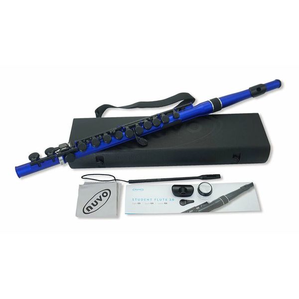 【送料込】NUVO ヌーボ N235SFBB STUDENT FLUTE 2.0 ブルー/ブラック C足部管標準装備 プラスチック製 フルート C調|愛曲楽器