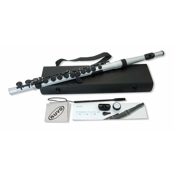 【送料込】NUVO ヌーボ N235SFSB STUDENT FLUTE 2.0 シルバー/ブラック C足部管標準装備 プラスチック製 フルート C調|愛曲楽器