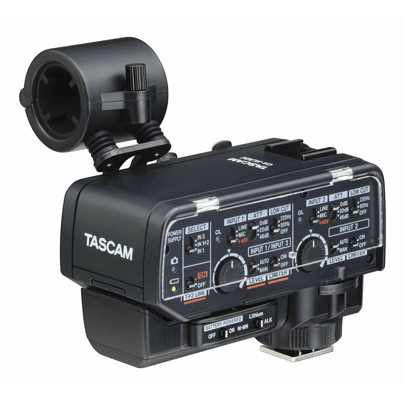 【送料込】TASCAM タスカム CA-XLR2d-AN ミラーレスカメラ対応 XLRマイクアダプター Analog Interface Kit ニコン 共同企画開発｜愛曲楽器