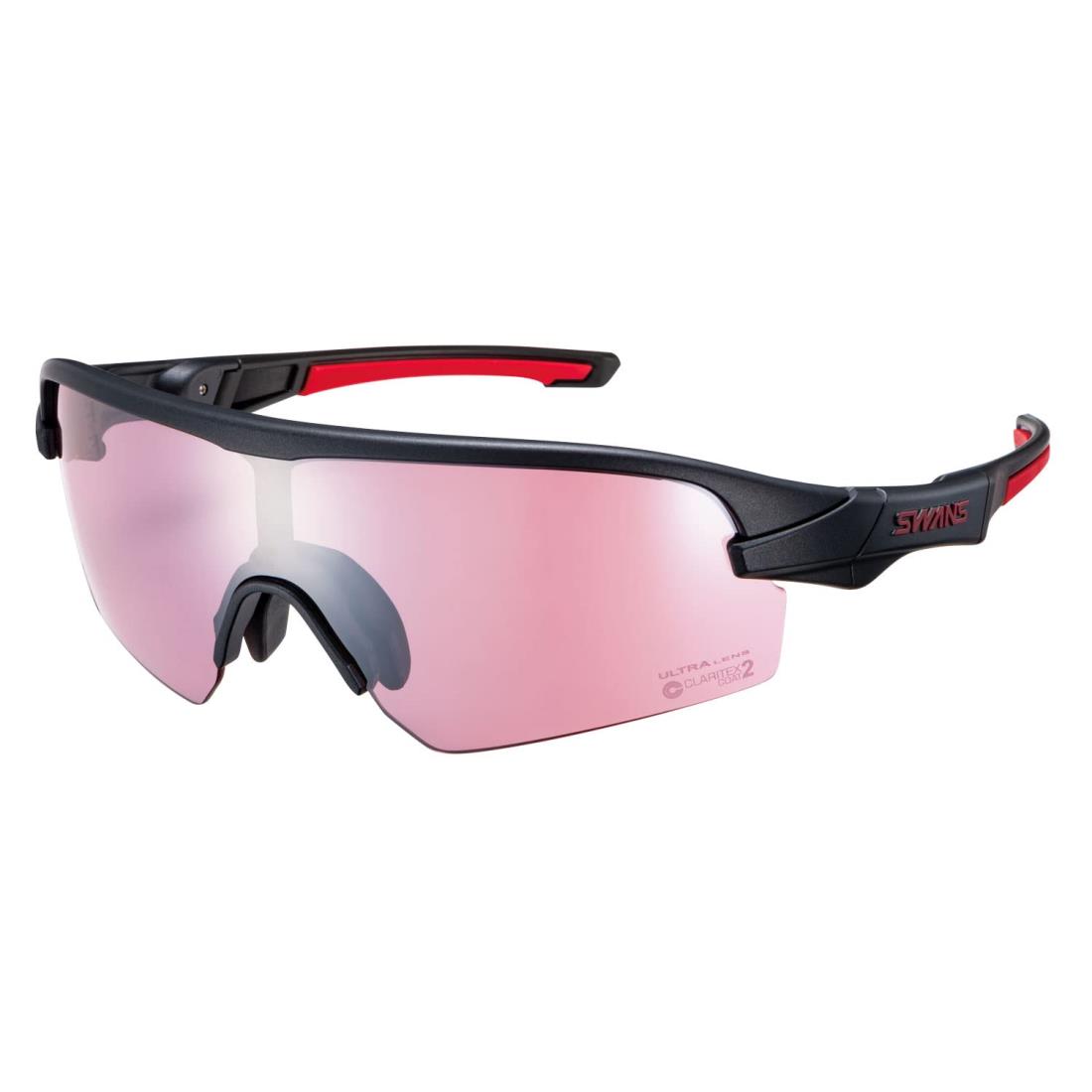 [スワンズ] 日本製 スポーツサングラス STRIX D.A. ストリックスディーエー STX DA-4417 MEBK ミラー シルバーミラー×ULTRAローズピンク(裏面マルチ/両面撥水)