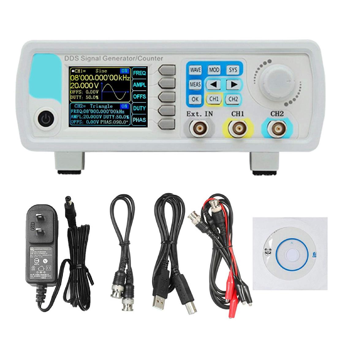 Cleqee 60Mhz DDS交通信号生きかえる器 266MSa / s デュアル掘り割り周波数計 デジタル 高正確性 手当たり次第砂紋 多役立つこと JDS6600 266MSa / s14ビット周波数計2.4inTFTLCD映写幕 デジタル交通信号生きかえる器