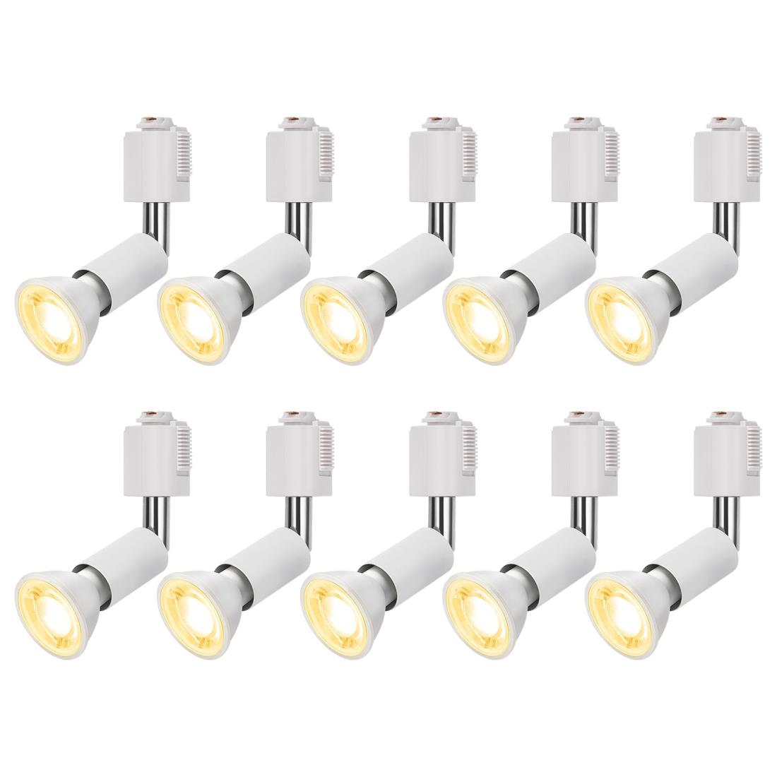 DiCUNO ダクトレール用スポットライト E11口金 LED電球付き 60W形相当 電球色 LEDスポットライト 6W ライティングバー用スポットライト ダクトレール用器具 高輝度 2700K 広角 非調光 ホワイト 10個入