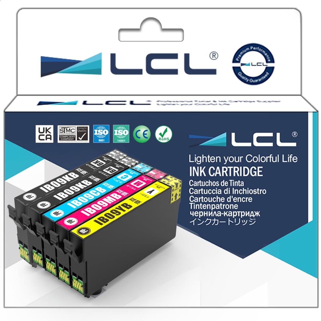LCL エプソン用 IB09 大容量 染料 IB09CL4B (5パック 2ブラック シアン マゼンタ イエロー) 互換インクカートリッジ 対応機種： PX-M730F PX-S730