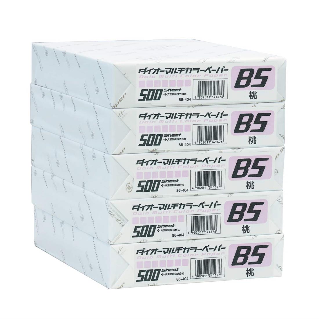 つけ加える 転写物質問用紙 色つや調査報告 B5 2500枚 (500×5) サクラ色 86-404×5