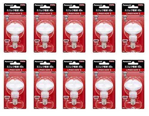 パナソニック ミニ一眼レフ白熱電球 100V 40W E17口金 50粍径 LR100V40WS_set (１０個書き割り)