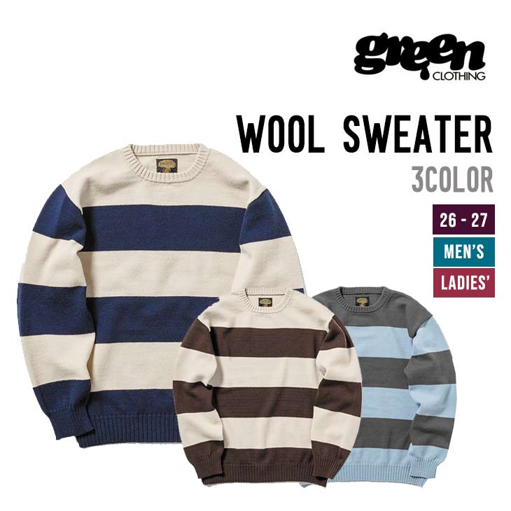 GREEN CLOTHING グリーンクロージング 26-27 WOOL SWEATER スノーボード インナー 22,275円