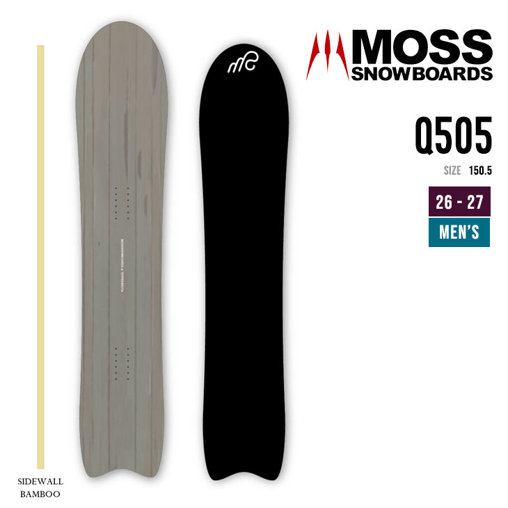 MOSS SNOWBOARD モス 26-27 Q 505 キュー スノーボード メンズ 黒色火薬 フリーライド2026 2027