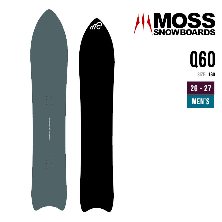 MOSS SNOWBOARD モス 26-27 Q 60 キュー スノーボード メンズ 黒色火薬 フリーライド2026 2027