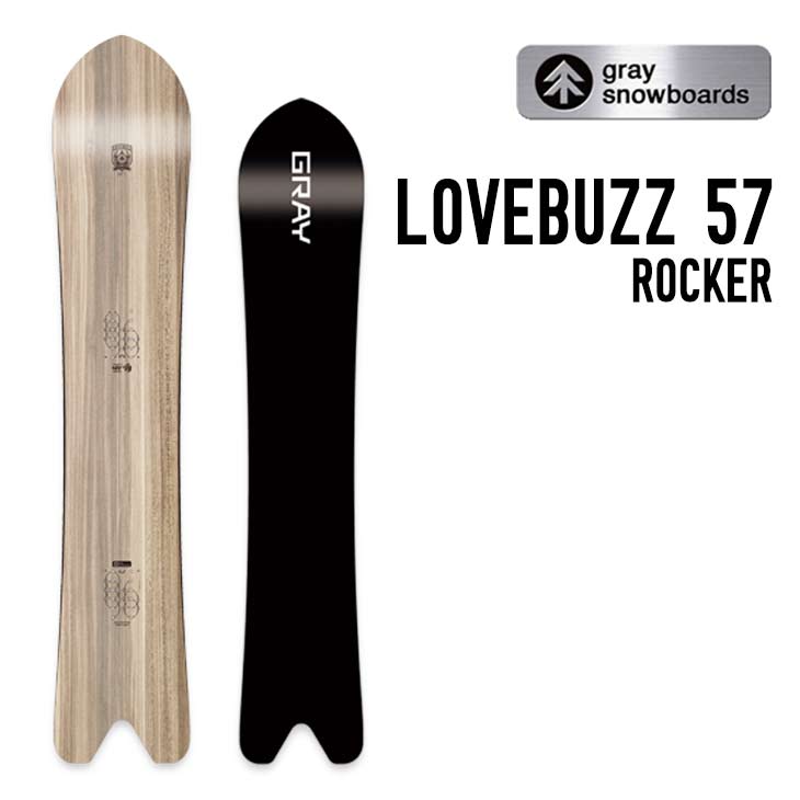 GRAY 薄墨色 26-26-27 LOVEBUZZ 57 ROCKER ラブバズ スノーボード メンズ