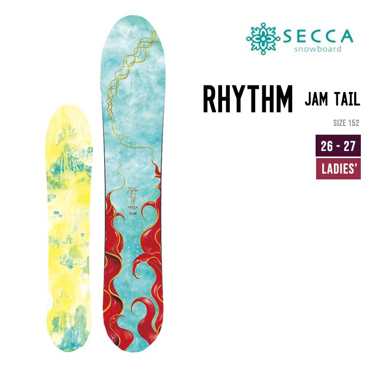 SECCA セッカ 26-27 RHYTHM JAM TAIL 音楽的リズム ジャムテイル スノーボード