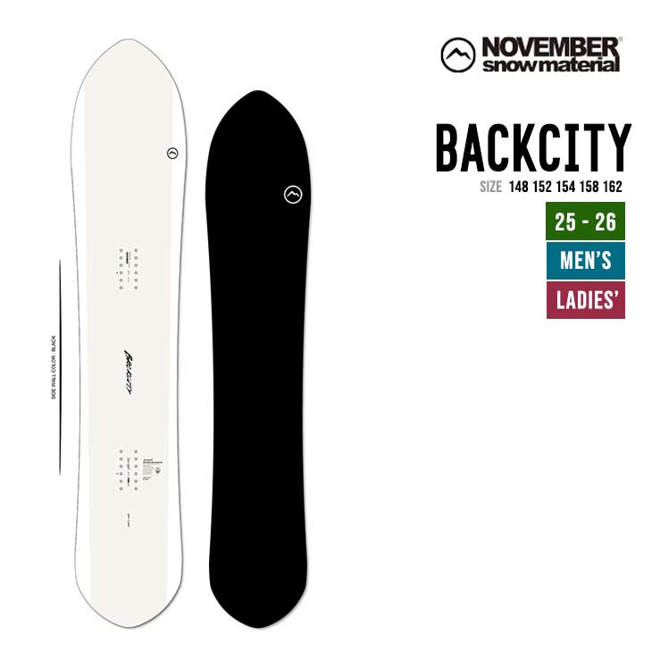 スノーボード NOVEMBR backcity 148cm 楽天市場】NOVEMBER 21-22 BACKCITY ノーベンバー バックシティ 148