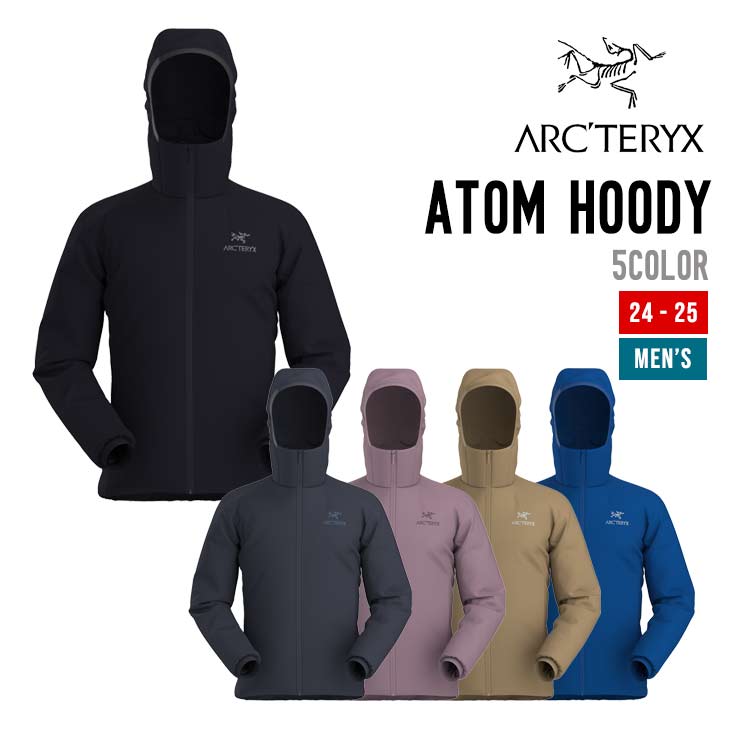 ARC\u0027TERYX アークテリクス 24-25 ATOM HOODY MENS 原子 フーディ メンズ 定まり品 2024-2025 ミッドレイヤー パッカブル 成人男性用