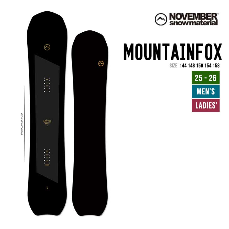 スノーボード 23-24 NOVEMBER MOUNTAINFOX 158 楽天市場】NOVEMBER
