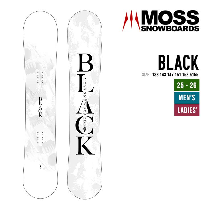 【楽天市場】MOSS モス 25-26 BLACK ブラック 早期予約 2025-2026 スノーボード フリーラン ユニセックス