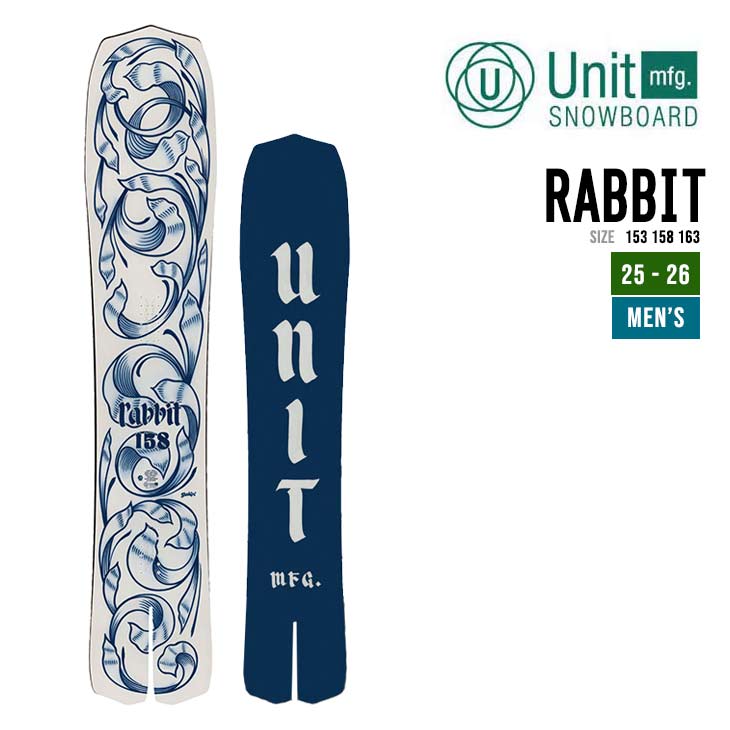 スノーボード 22-23 unit mfg. Rabbit 158 UNIT mfg. Hokkaido Shooting DKC Rabbit 158 highland option