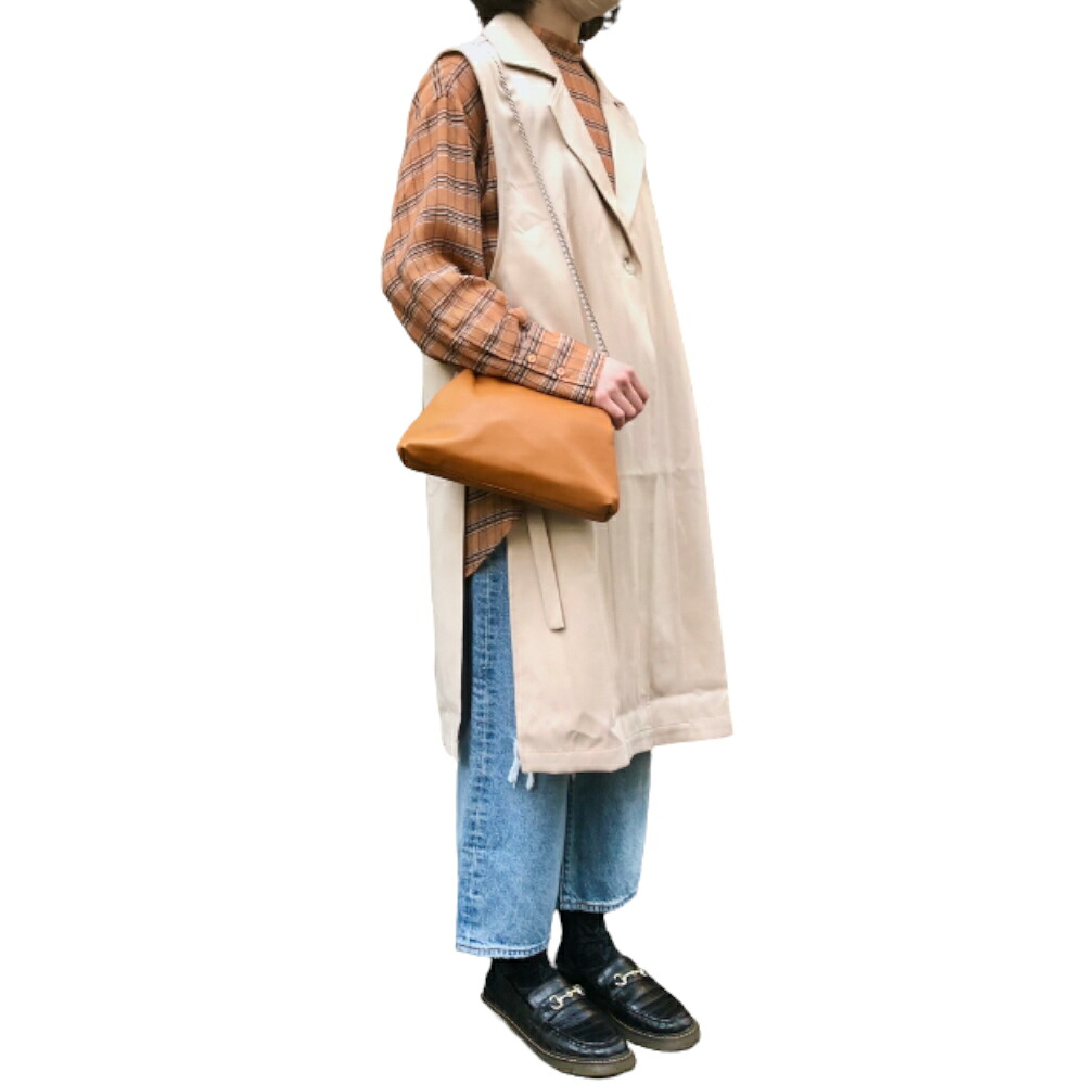 Side Slit No-Sleeve Trench Vest (Light Beige)　レディース　ベスト　ノースリーブ　アウター　ベージュ　BEIGE　女性　お洒落　おしゃれ　A.D.G　エーディージー　送料無料