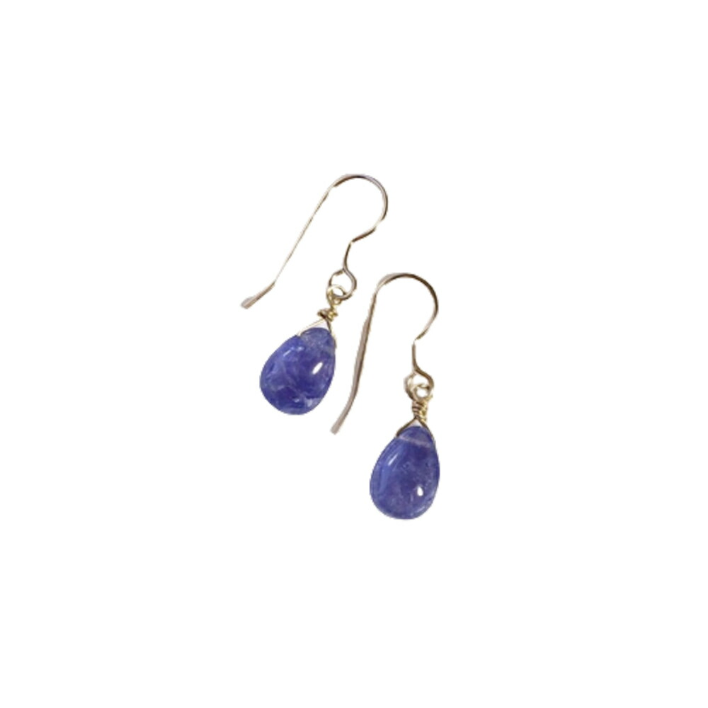 タンザナイトDrop pierce 天然石 14kgf ゴールドフィルド Tanzanite フック blue ブルー 青 誕生石 12月 E/L byLoretta EL エルバイロレッタ accessory アクセサリー画像
