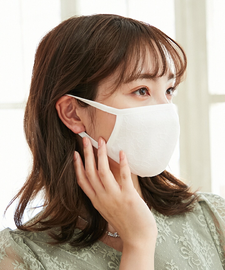 楽天市場 送料無料 日本製 レース小顔マスク レースマスク おしゃれマスク 立体マスク 洗えるマスク ドレスブランド Aimer