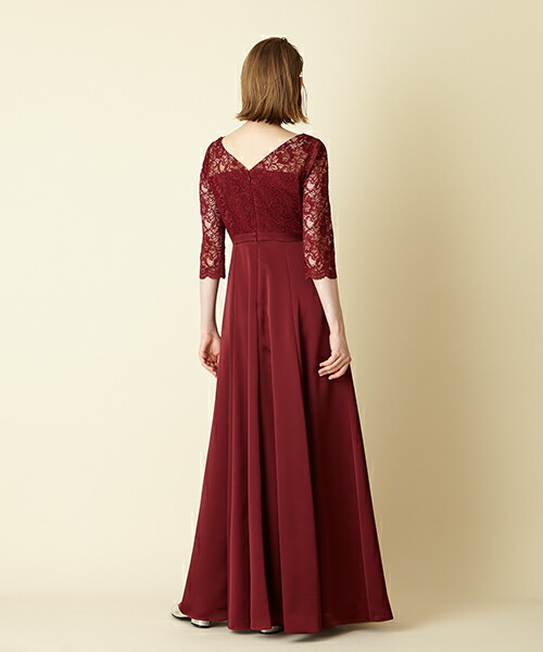 楽天市場 3 11 01 59まで 最大3000円クーポン P10倍 コードラッセルレース袖付きロングドレス 結婚式 二次会 謝恩会 大人 上品 演奏会 レディース パーティー ステージ カラードレス エメ Aimer Aimer Aimer ドレスブランド Aimer