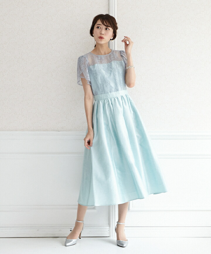 パーティー 結婚式 同窓会 Aライン 最大00円クーポン Pt10倍 8 11 01 59まで レースラッフルスリーブフィット 結婚式ワンピース 代 フォーマルドレス フレアードレス エメ パーティードレス 結婚式ワンピース フォーマルドレス パフスリーブaラインドレス