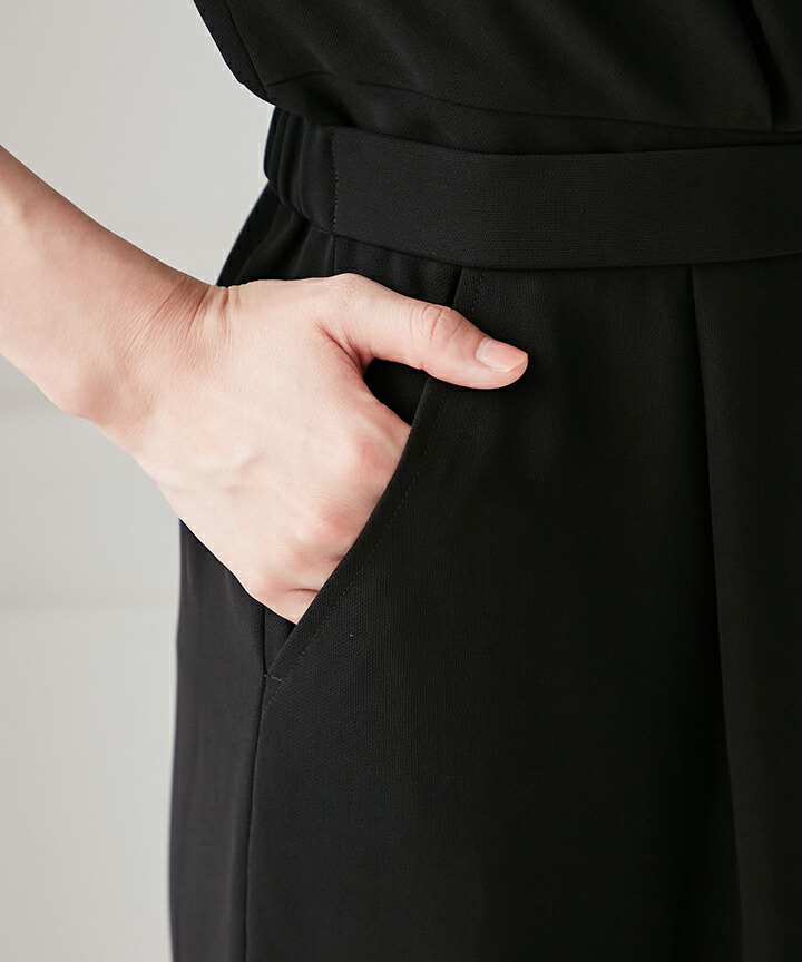【最大2000円クーポン&PT10倍★5/2701:59まで】【喪服・礼服】ノーカラージャケット、ペプラムトップス、ワイドパンツの3点アンサンブルワイドパンツパンツスタイルエメaimer冠婚葬祭黒ブラック喪服パンツ喪服ブラックフォーマル