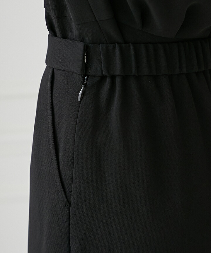 【最大2000円クーポン&PT10倍★5/2701:59まで】【喪服・礼服】ノーカラージャケット、ペプラムトップス、ワイドパンツの3点アンサンブルワイドパンツパンツスタイルエメaimer冠婚葬祭黒ブラック喪服パンツ喪服ブラックフォーマル