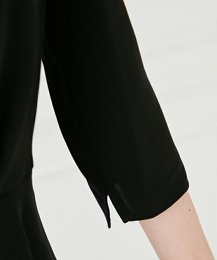 【最大2000円クーポン&PT10倍★5/2701:59まで】【喪服・礼服】ノーカラージャケット、ペプラムトップス、ワイドパンツの3点アンサンブルワイドパンツパンツスタイルエメaimer冠婚葬祭黒ブラック喪服パンツ喪服ブラックフォーマル