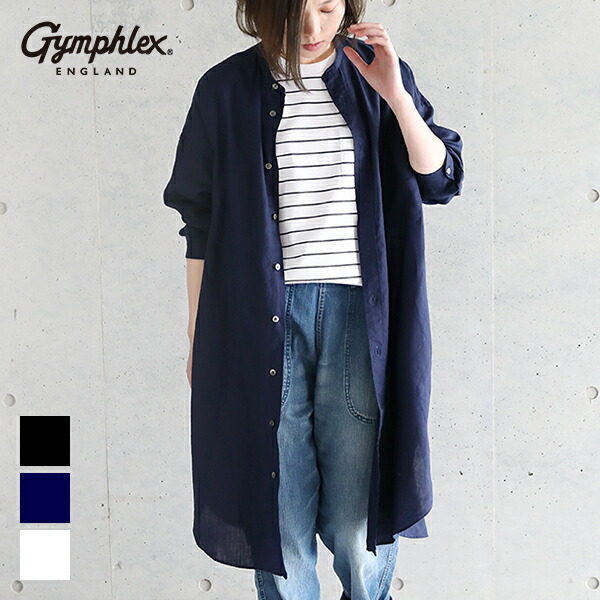 楽天市場 Sale 30 Off ジムフレックス Gymphlex リネンシャツワンピース J 1363kls 麻 長袖 レディース 夏 羽織り リネン21ss サンテラボ