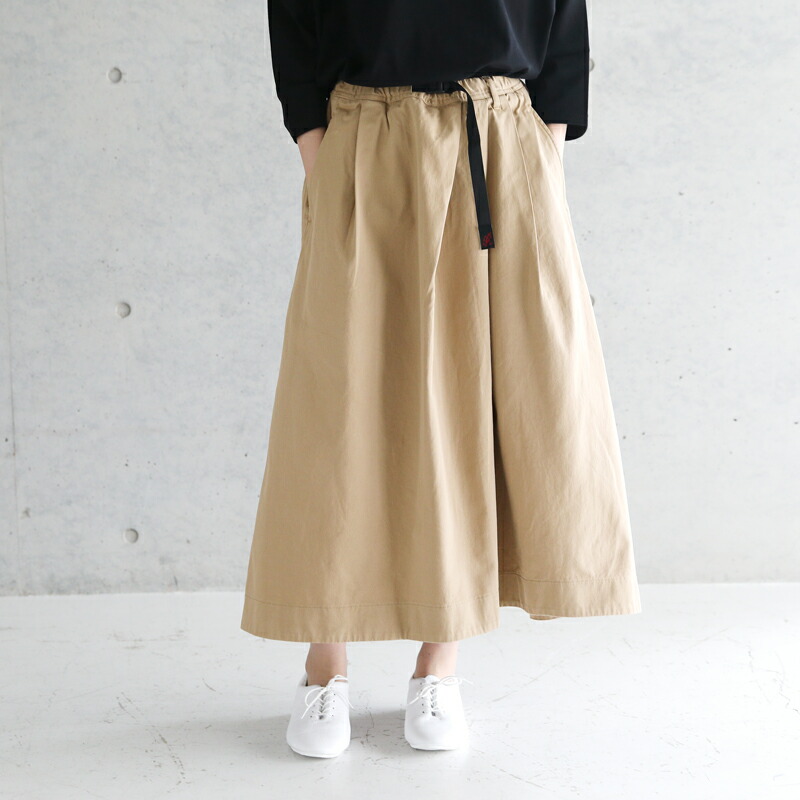 楽天市場 26時間限定 最大10 Offクーポン配布中 グラミチ Gramicci テールカットスカート Glsk f001 レディース チノ スカート ツイル ロング丈 ベルト付き スカート ロング ロングスカート チノ かわいい カジュアル きれいめ aw サンテラボ