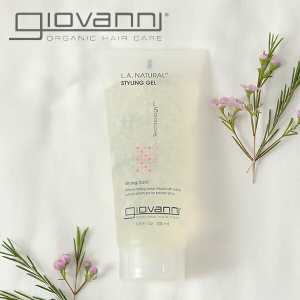 ジョヴァンニ (giovanni) Eco Chic L.Aホールド ヘアスタイリングジェル 200ml │ スタイリング ハードジェル ハード ツヤ タイト 無造作 頭皮ケア ウォーターベース 濡れ感 ウェット 束感 オーガニック
