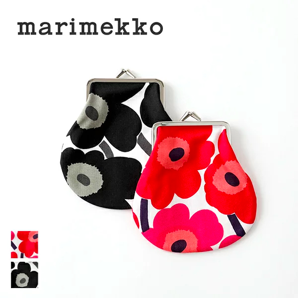 マリメッコ marimekko がま口ポーチ 小 PIENI KUKKARO ウニッコ ミニ 小さめ 小物入れ コインケース カードケース 小銭入れ  北欧 ギフト 大人も着やすいシンプルファッション