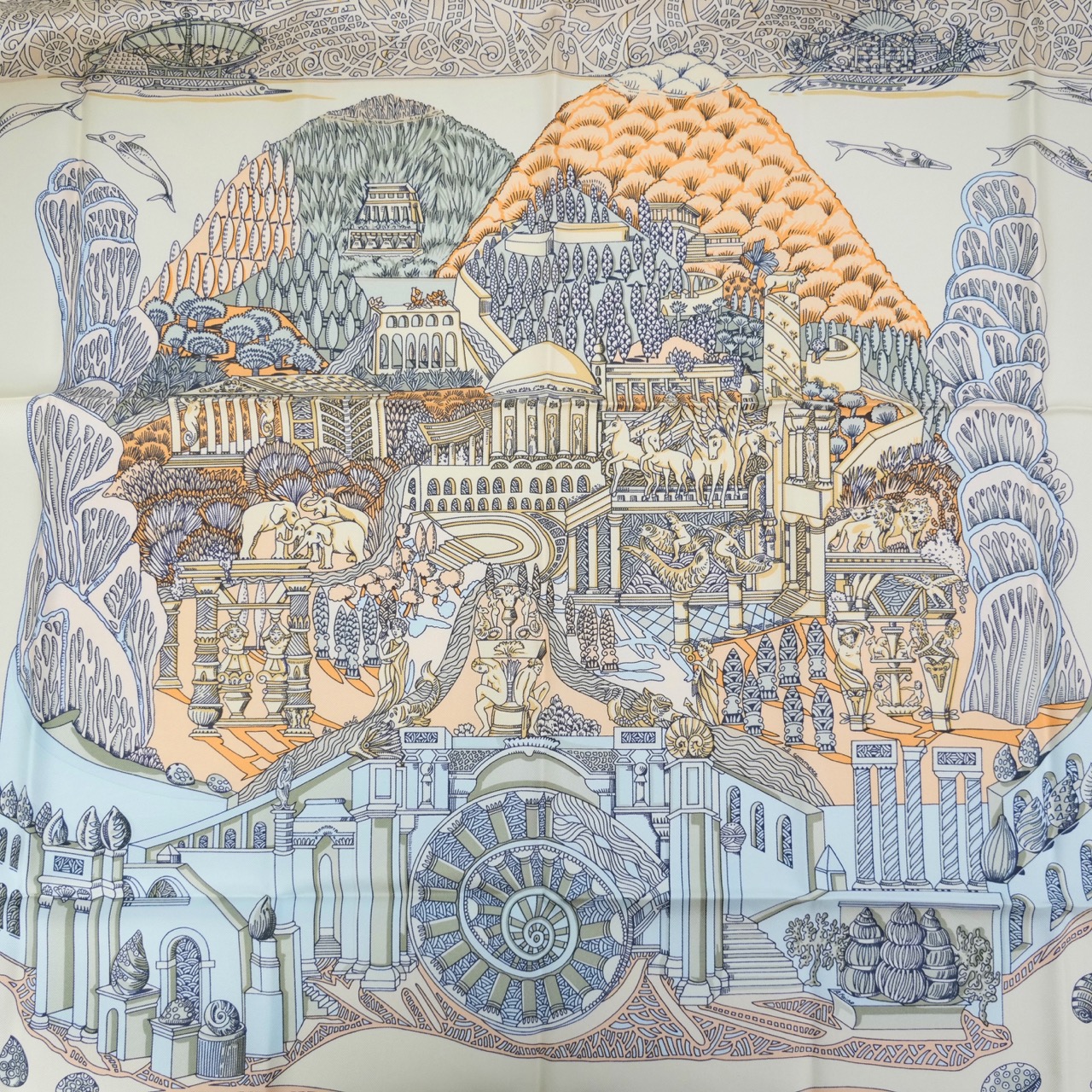 ✨希少美品✨ HERMES エルメス カレ90 DANSE PACIFIQUE 楽天市場】【中古】HERMES エルメス カレ90 Danse Pacifique