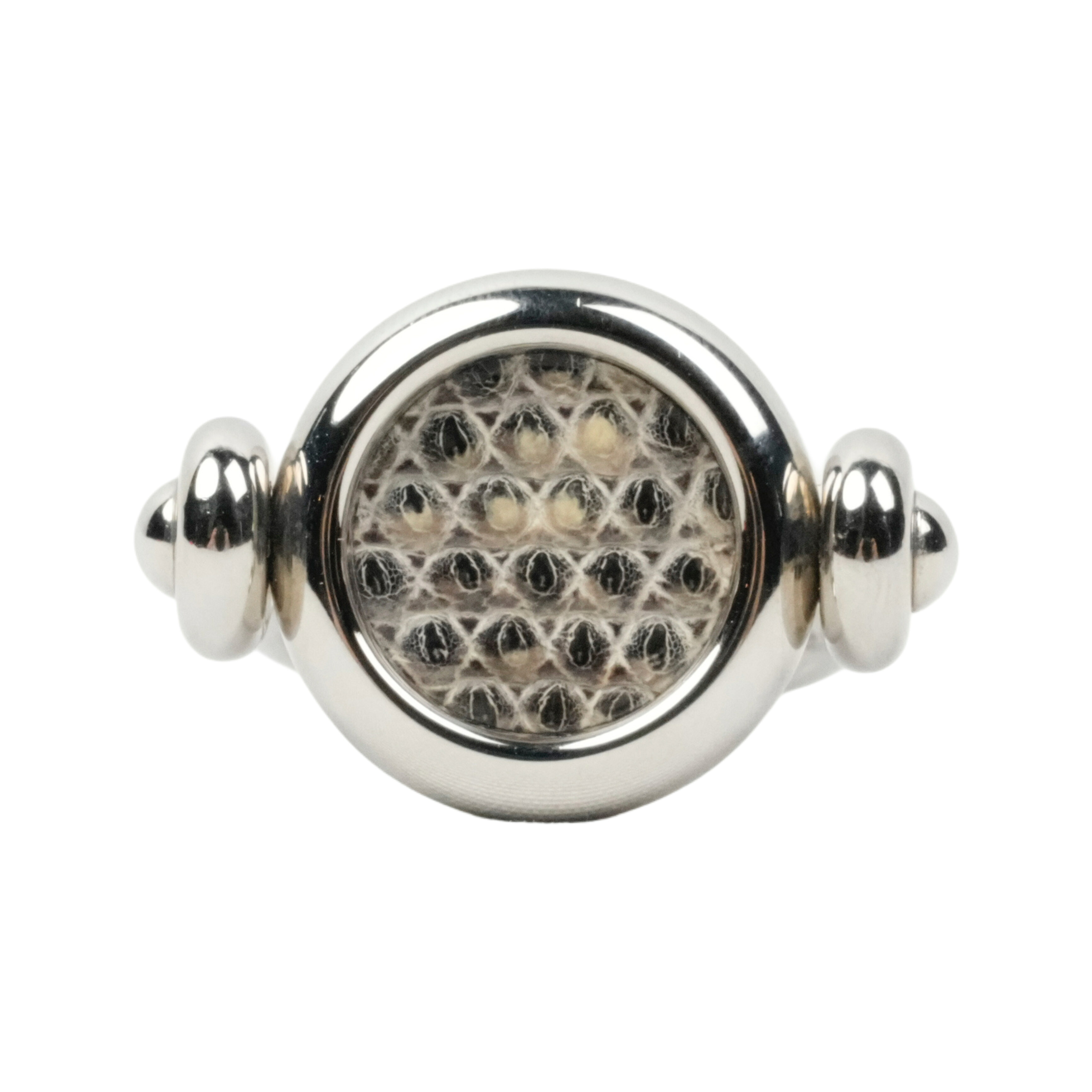 【中古・VINTAGE】 HERMES エルメス オデッセイ オンブレ リング シルバー ブラック 13号 ヴィンテージ Odyssey Ombre Ring
