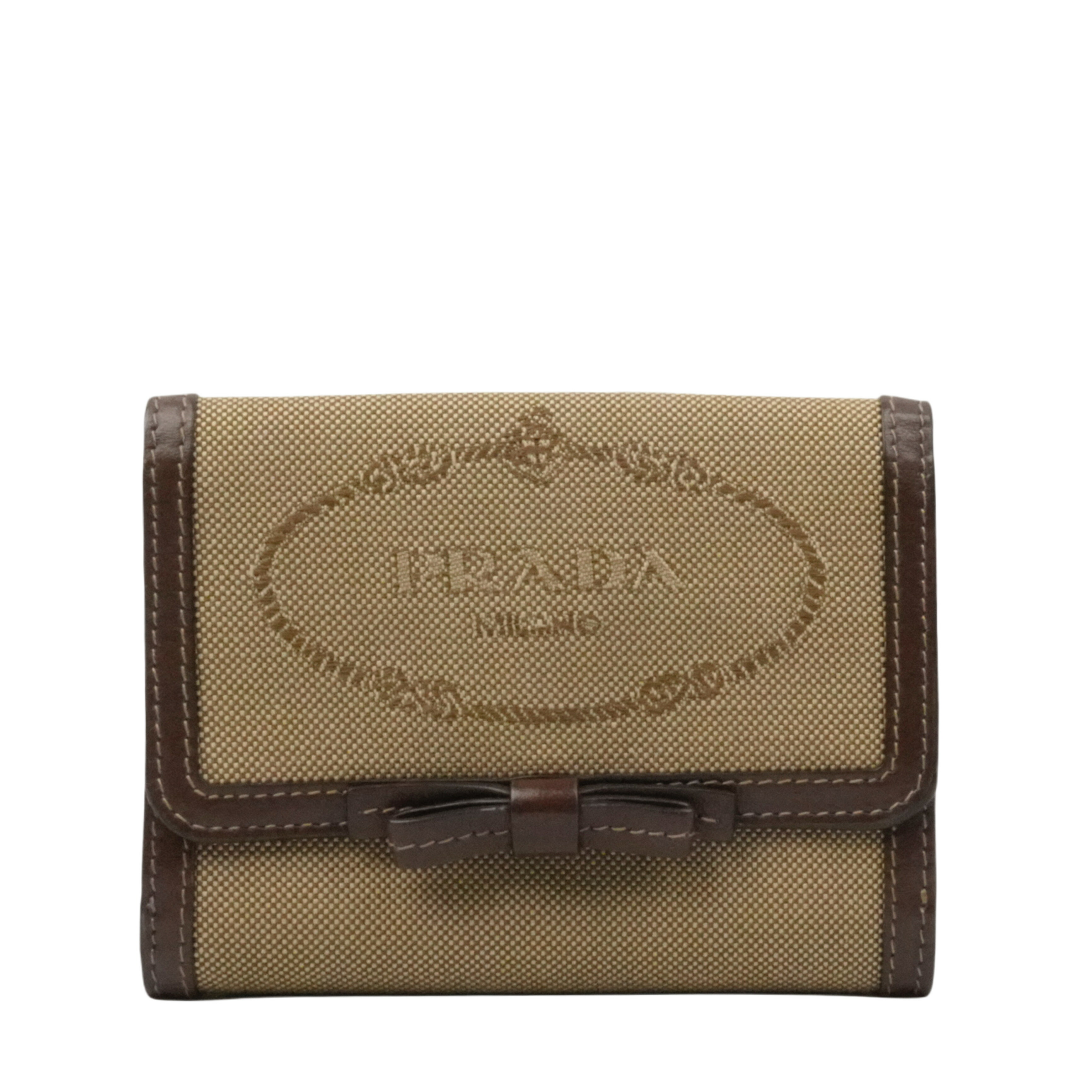 PRADA プラダ 三つ折り財布 三角ロゴ レザー ダークブラウン 美品 楽天市場】極美品 プラダ PRADA 三角ロゴ 三つ折り財布 サフィアーノ