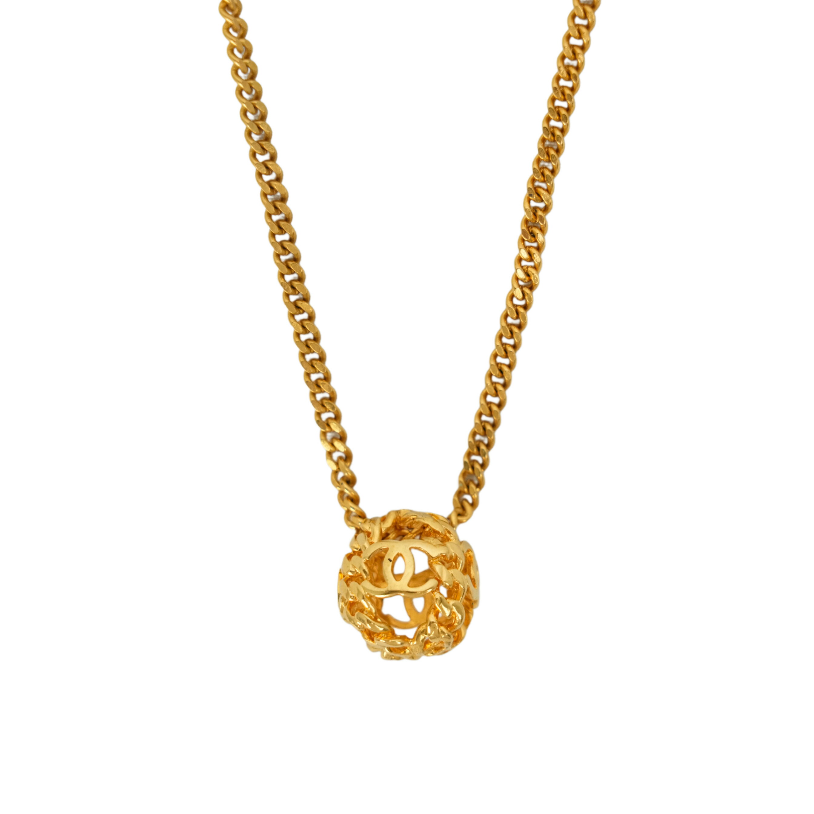 CHANEL/シャネル ココマーク ヴィンテージ ライオン チェーン e_011 CHANEL*シャネル*14番台*ライオン×ココマーク*獅子*シェブロン