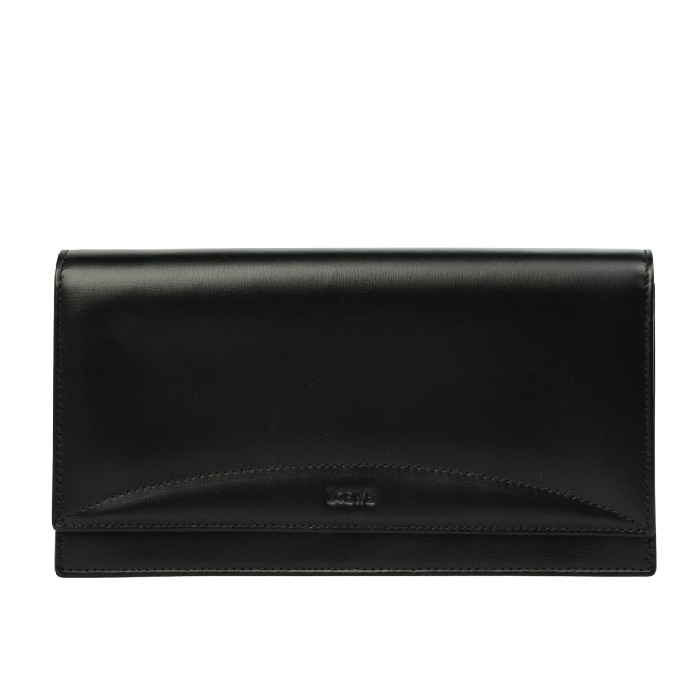 【中古・VINTAGE】 LOEWE ロエベ 長財布 ブラック レザー 財布 ウォレット ヴィンテージ Long Wallet
