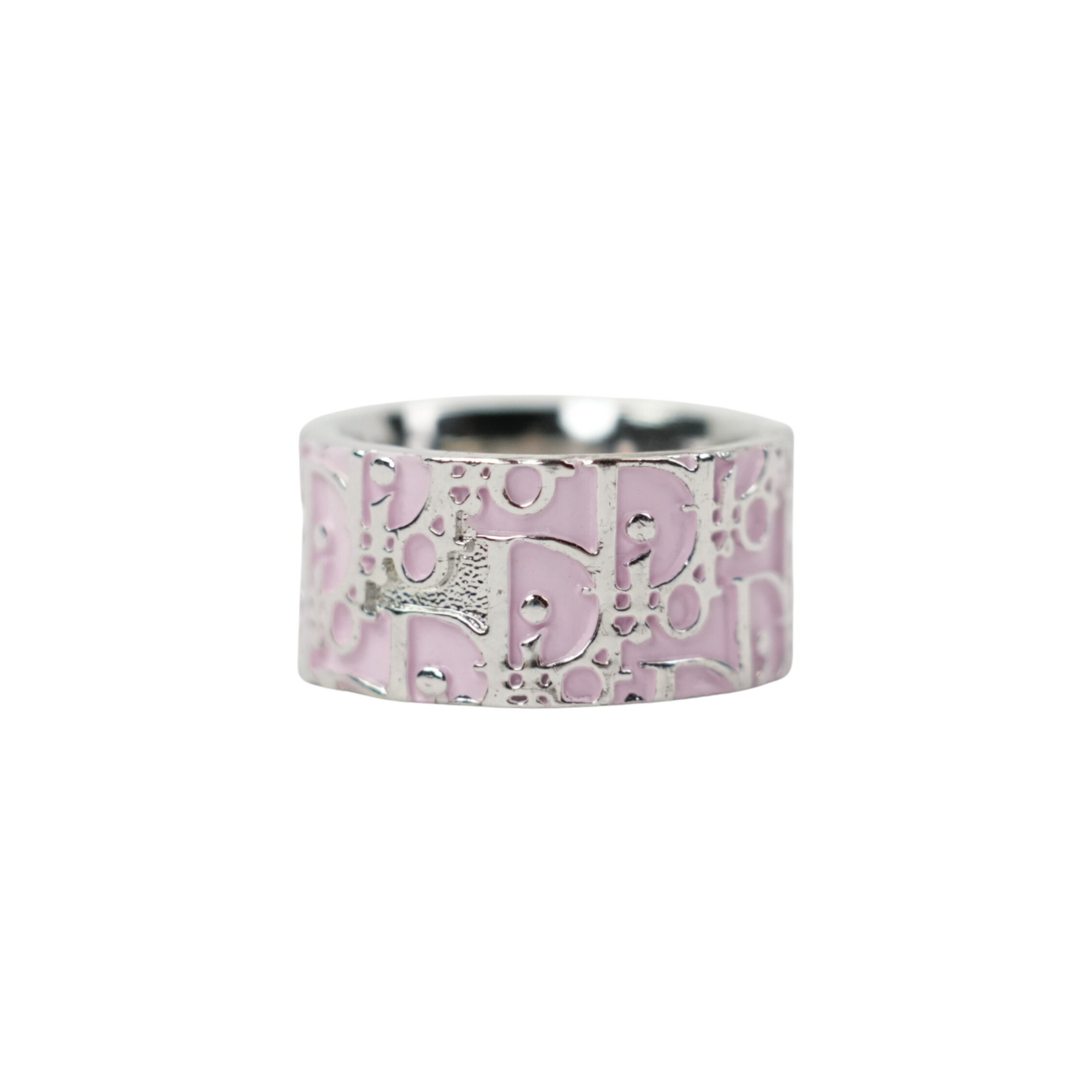 【中古・VINTAGE】CHRISTIAN DIOR クリスチャンディオール トロッターリング 13号 ピンク シルバー ヴィンテージ Trotter Ring