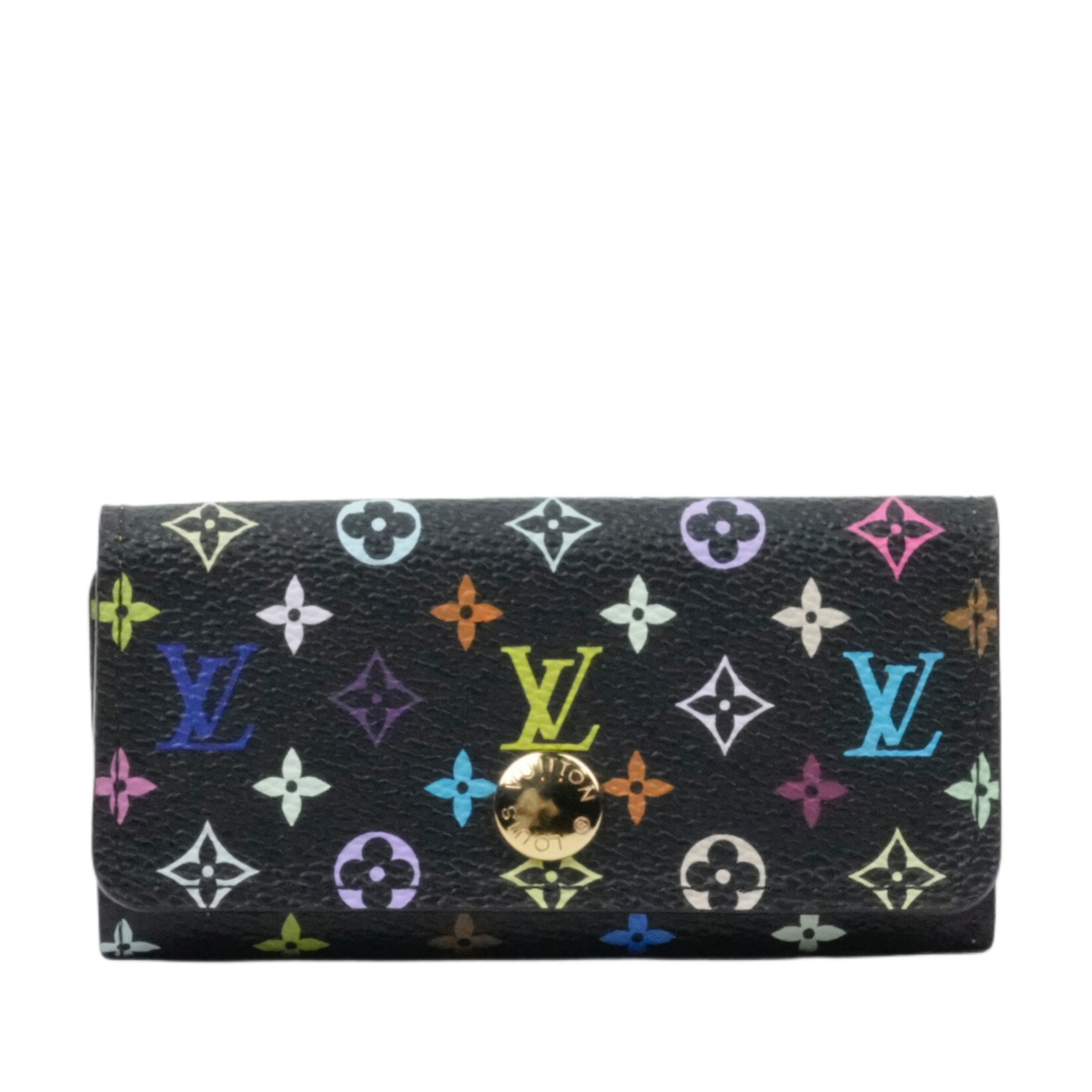 【百貨店SALE P5倍＆引き換え証】【中古・VINTAGE】 Louisvuitton ルイヴィトン モノグラム ミュルティクレ４ 手当たり容れもの ノワール マルチ色つや ヴィンテージ Multicartes 4 Key Case M93731