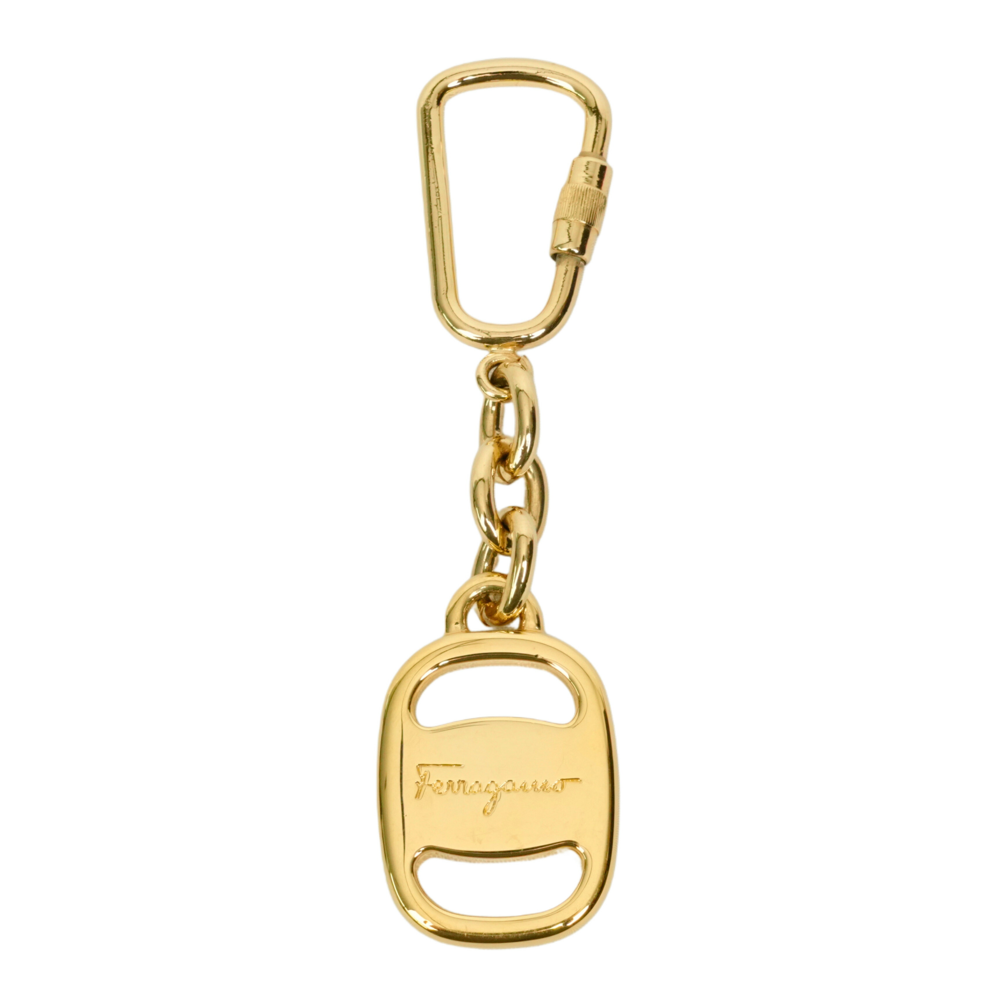 【中古・VINTAGE】SALVATORE FERRAGAMO キーホルダー ゴールド ヴィンテージ Keychain OTHER ACCESSORY