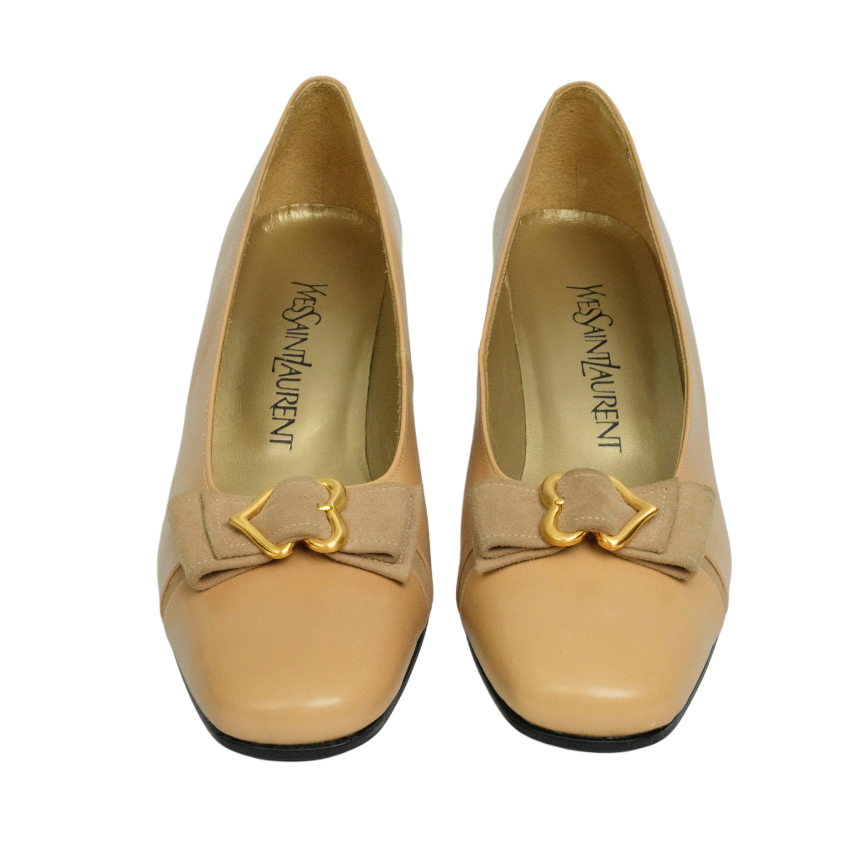【中古・VINTAGE】 YVES SAINT LAURENT イヴサンローラン パンプス ベージュ 22.5cm ヴィンテージ Pumps｜AIME VINTAGE