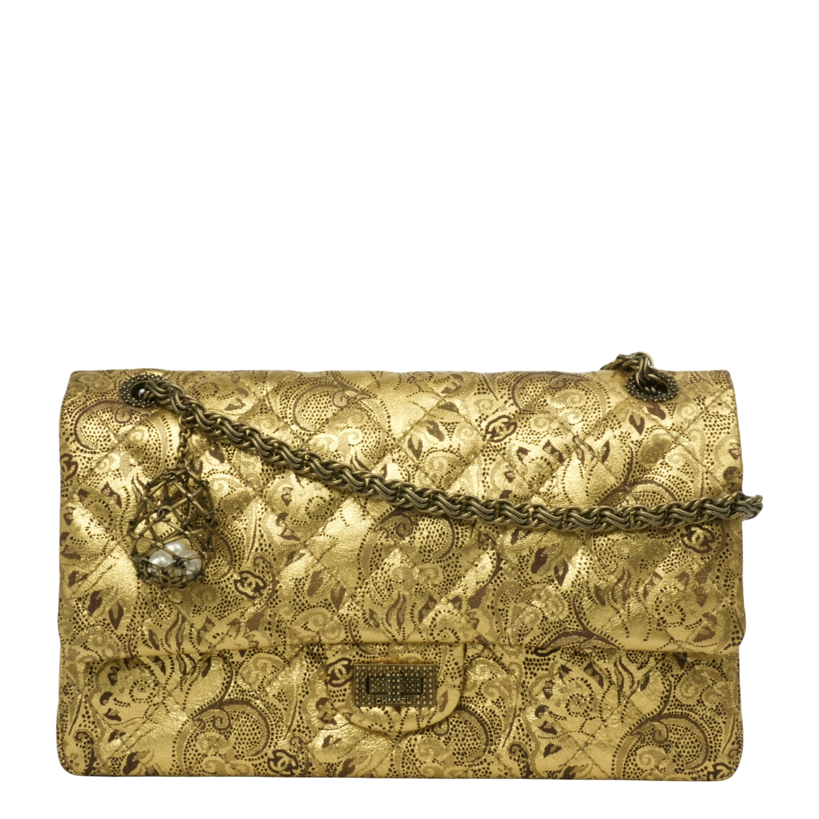 【中古・VINTAGE】CHANEL シャネル 2008-2009 2.55 パリ・モスクワコレクション ショルダーバッグ ゴールド ヴィンテージ 2008-2009 2.55 Paris Moscow Collection Gold Hardware Shoulder Bag A47358