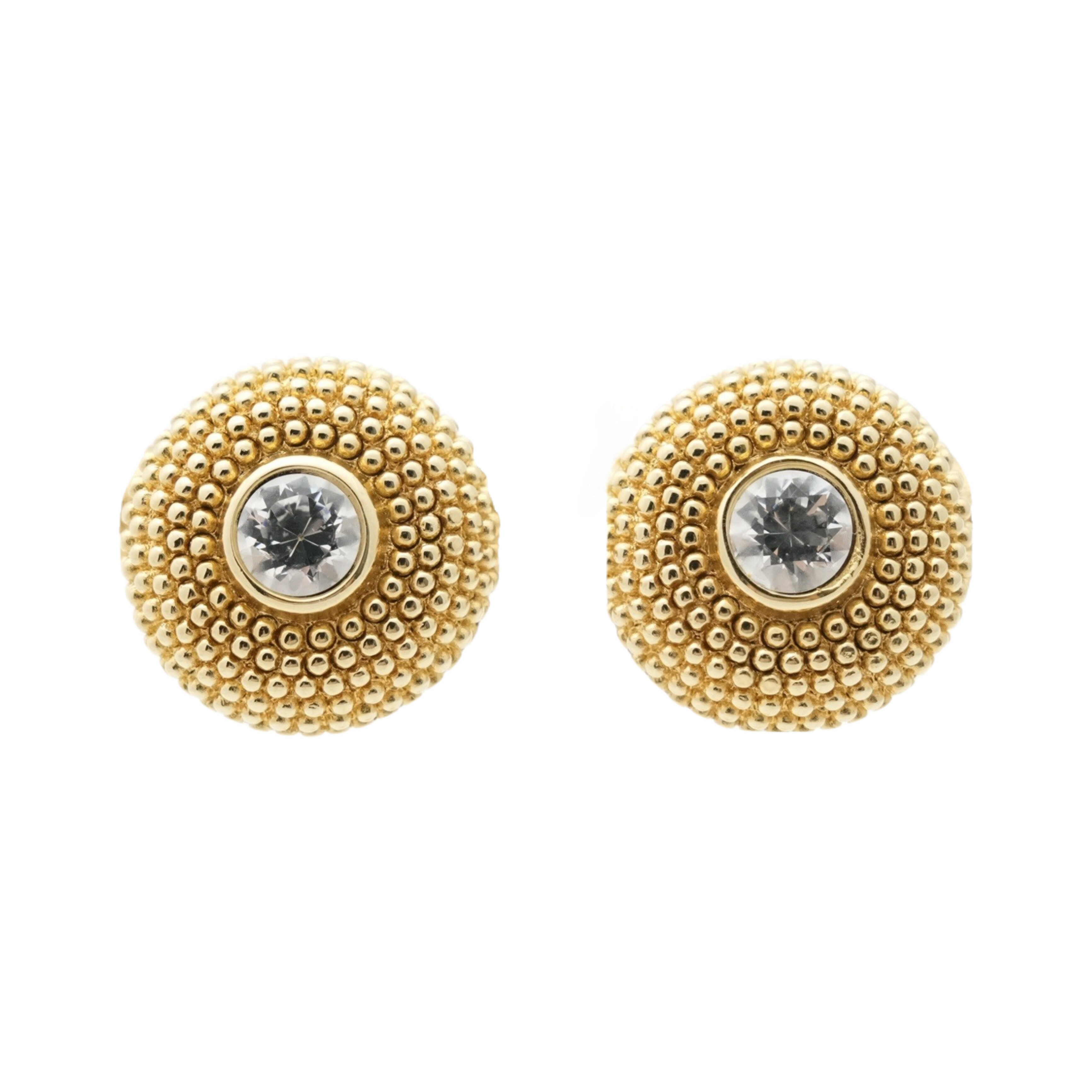 【中古・VINTAGE】BURBERRY バーバリー イヤリング ラインストーン ゴールド ヴィンテージ Earring