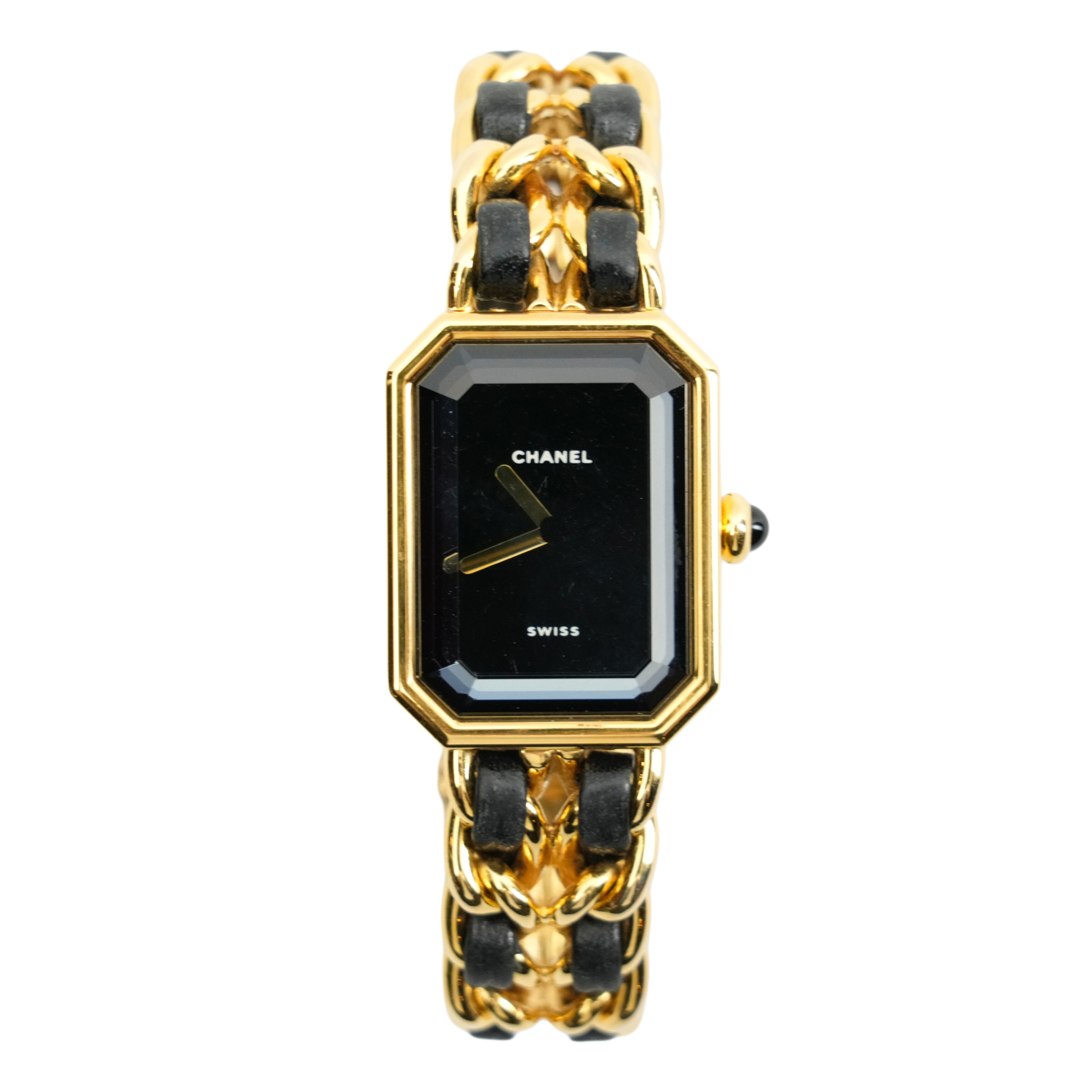 【中古・VINTAGE】 CHANEL シャネル プルミエール Sサイズ 時計 H0001 ゴールド ブラック レザー ヴィンテージ Premi?re Small Size Watch