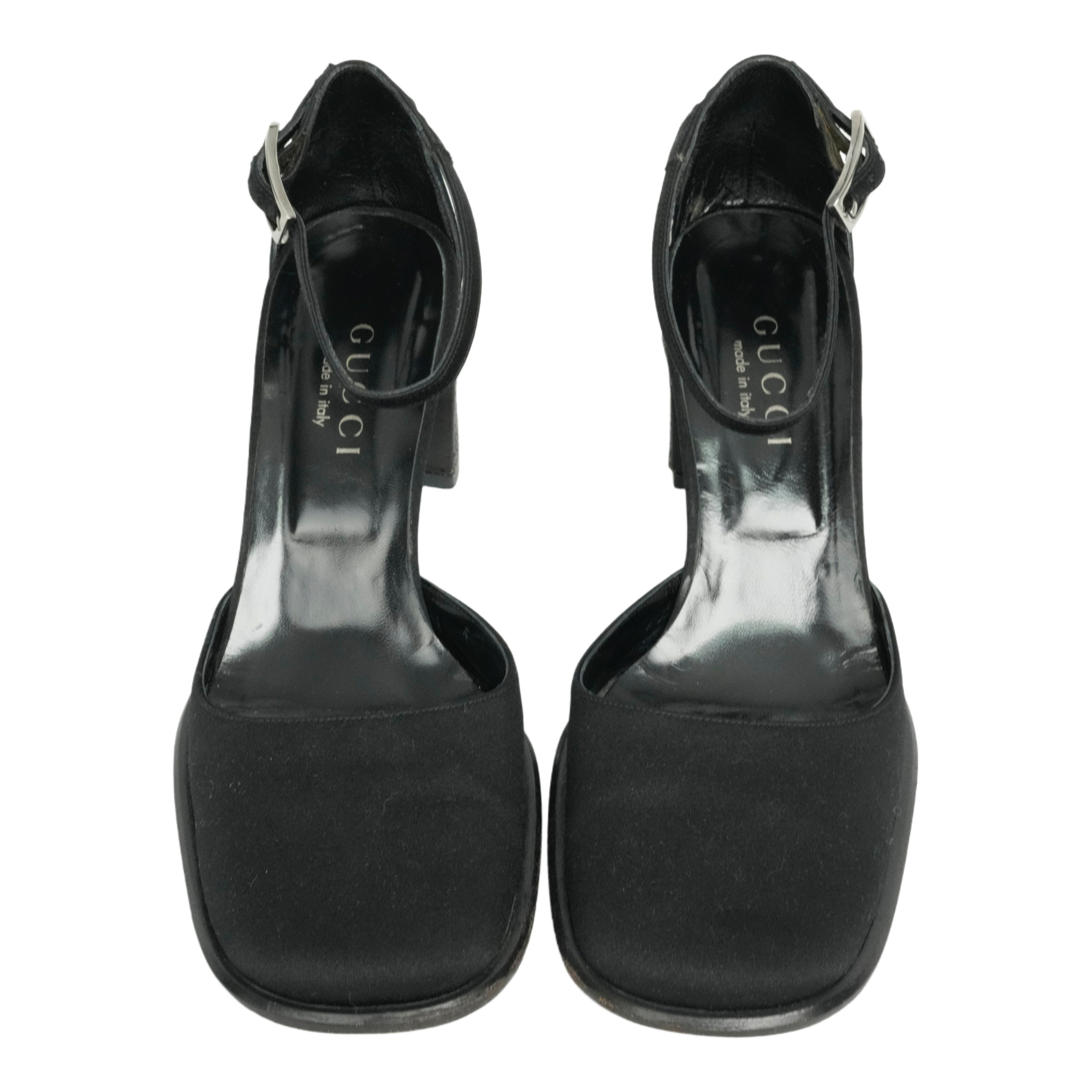 【中古・VINTAGE】GUCCI グッチ パンプス ブラック 23.5cm ヴィンテージ Pumps