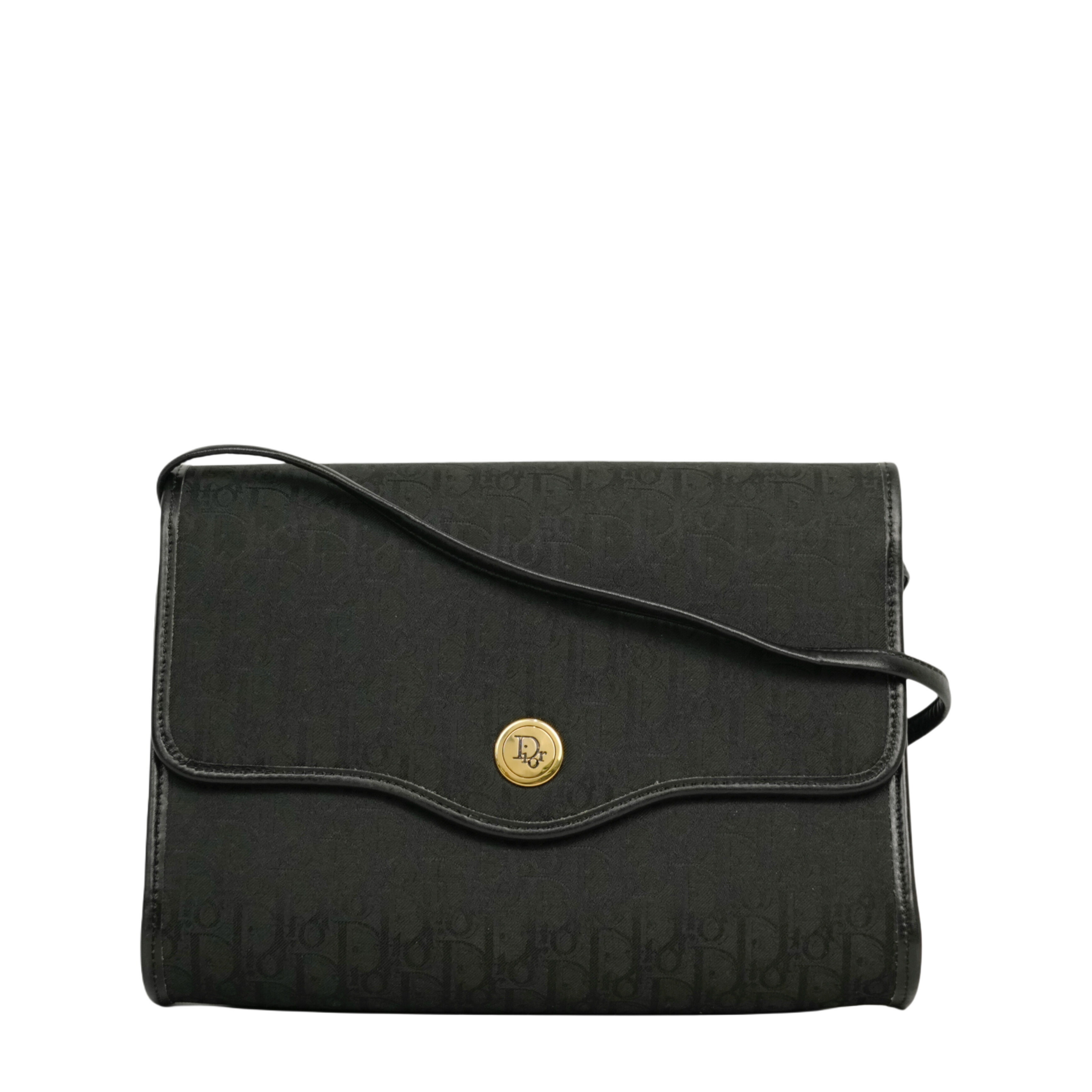 【美品】ディオール　ショルダーバッグ　2WAY　トロッター　キャンバス　レザー クリスチャンディオール トロッター ストリートシック