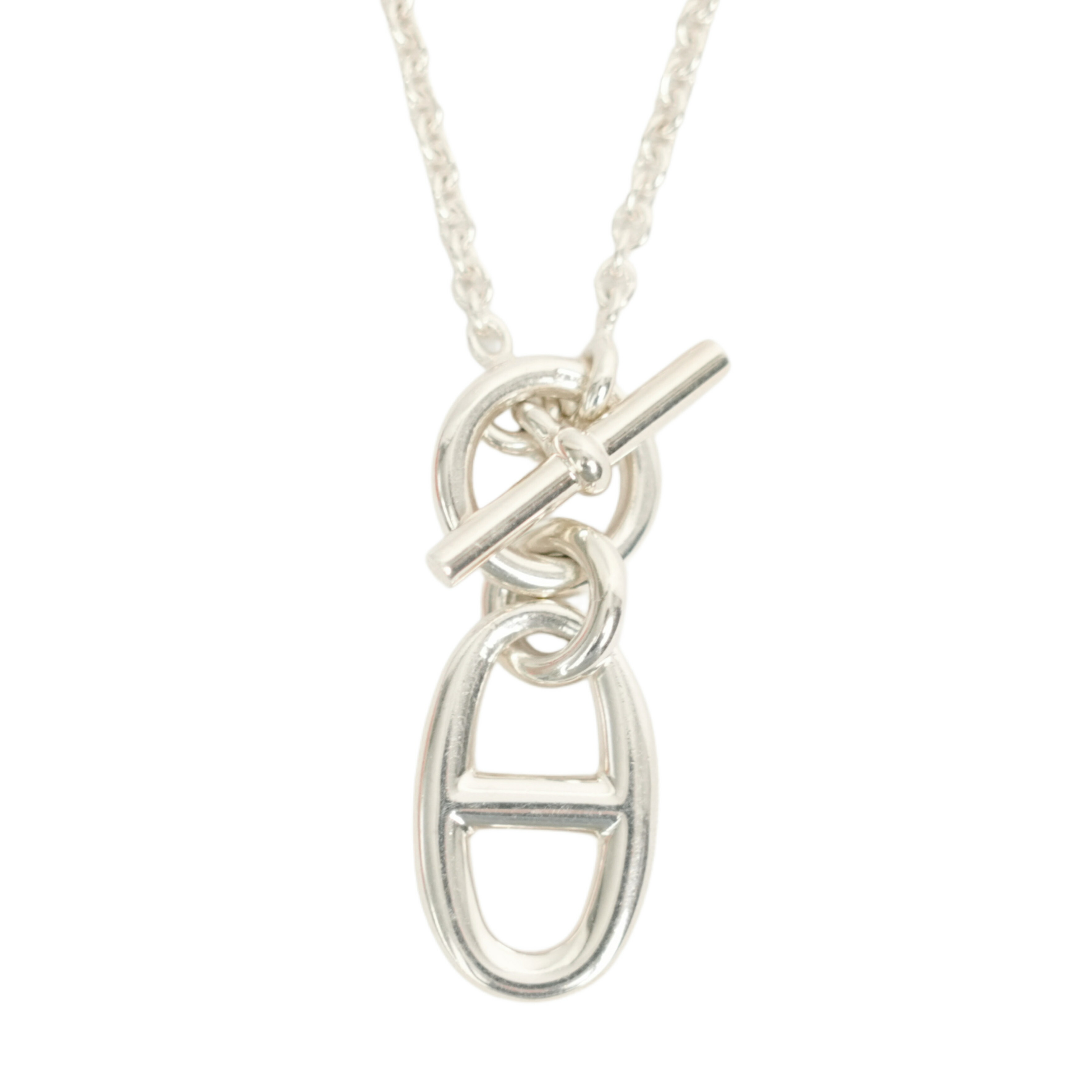 【中古・VINTAGE】 HERMES エルメス SV925シェーヌ・ダンクル ペンダント ネックレス シルバー Ag925 ヴィンテージ SV925 Chaine d'Ancre Pendant Necklace